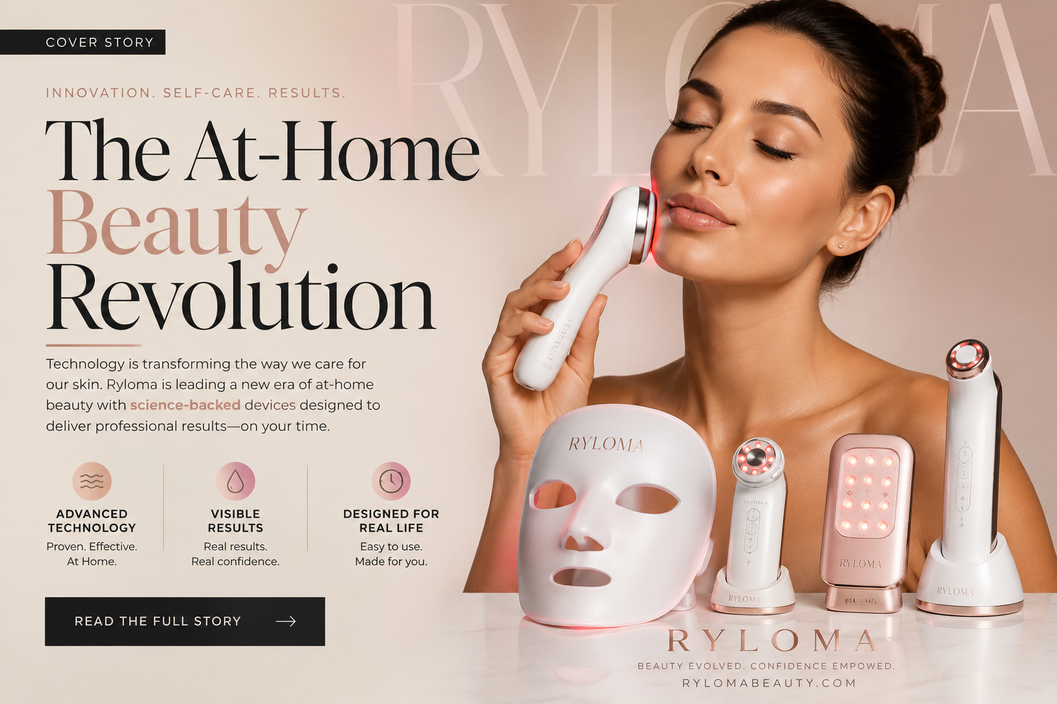 Woman enjoying a modern at-home beauty routine
